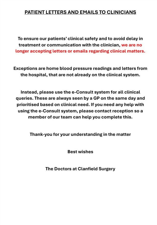 Letter to Patients 